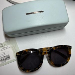 Karen Walker Super Duper Strength sunglasses in crazy tortoise color.